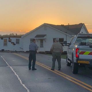 House lands on Georgia road after storm lifts it off foundation