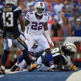 Bills’ Vontae Davis retires at halftime of Sunday’s loss to the Chargers