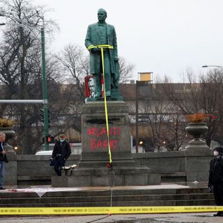 President McKinley statue vandalized as someone tries to topple it