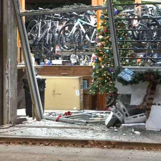 Bike shop smash-and-grab involving a U-Haul destroys storefront