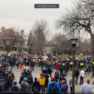 Protest Saturday at the Governor’s Mansion ends with damaged cars, two citations