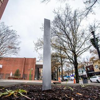 Mysterious monolith appears in downtown Fayetteville :: WRAL.com