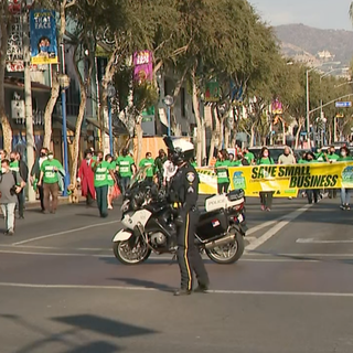 Business owners, supporters march through L.A. calling for rollback of COVID-19 restrictions