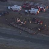 3 injured in multi-vehicle crash involving 18-wheeler on I-35