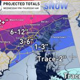 WINTER WEATHER: Double-digit snow for parts of Baltimore region on Wednesday