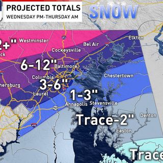 WINTER WEATHER: Double-digit snow for parts of Baltimore region on Wednesday