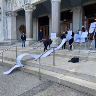 CT educators still want schools closed. Now they have a 20-foot petition of names as support.