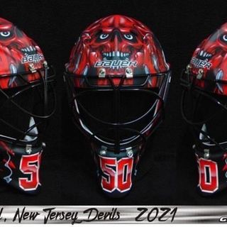 Corey Crawford mask: New Devils goalie shows off devilish design