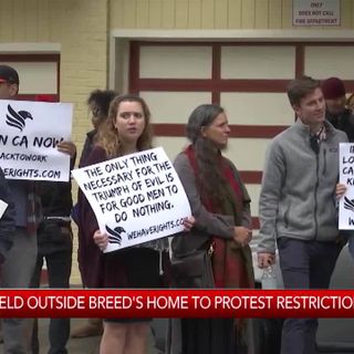 Rally held outside London Breed’s home to protest restrictions