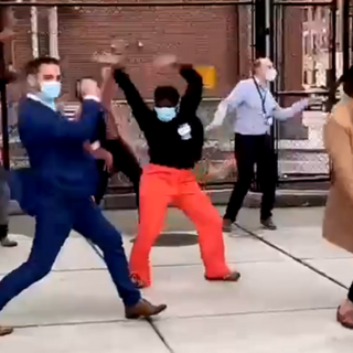 'Feeling good as hell': Boston Medical Center staff celebrate vaccine shipment in jubilant dance video