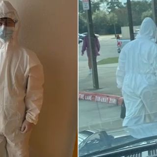 Teen takes exams in hazmat suit as family says school district won't take COVID-19 seriously