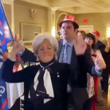 Queens Republican club holds maskless holiday party with City Council candidate leading long conga line