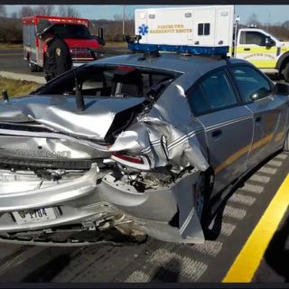 Highway Patrol reminds drivers to move over after cruiser struck in Ohio construction zone