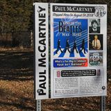 Route 66 road sign marks spot where Paul McCartney asked for directions