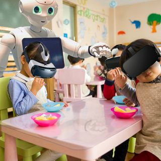 Robots will feed, teach & exercise one in three kids by 2050, expert claims