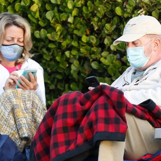 Elderly Floridians Camp Out Overnight In Line For COVID-19 Vaccine