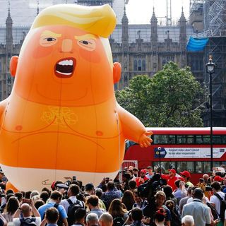 Baby Trump balloon, milkshakes primed for president’s U.K. visit