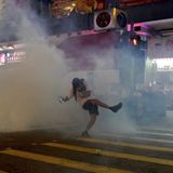 Hong Kong weekend ends again with protest violence, tear gas