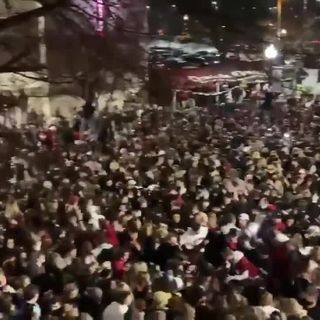 Thousands of Alabama fans pack streets celebrating Crimson Tide win despite COVID-19 warnings