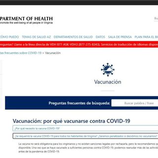 Translation on Virginia Department of Health’s website told Spanish readers they didn’t need the COVID-19 vaccine