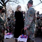 VIDEO & PHOTOS: Jill Biden delivers chocolate chip cookies to National Guard troops stationed outside US Capitol