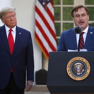 MyPillow Guy among the Trump acolytes picking up the torch