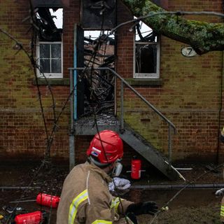 Five men arrested after asylum center set ablaze in UK