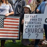 Protesters rally outside Governor's Residence to say Holcomb's orders go too far