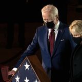 Bidens pay their respects to Capitol Police Officer Brian Sicknick as officer lies in honor at Capitol | CNN Politics