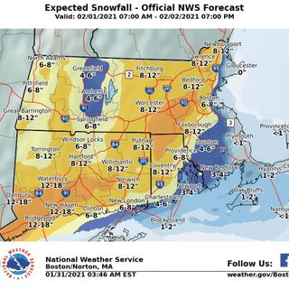 Nor’easter could bring 12-plus inches of snow to much of Connecticut; winter storm warning across most counties