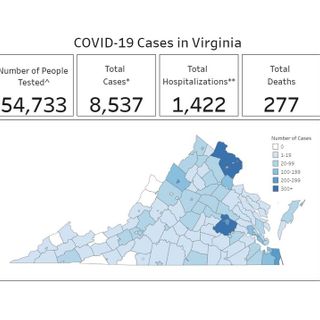 Coronavirus cases surpass 8,500 in Virginia | Here are the latest numbers from the state