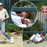 Andie MacDowell, daughters Margaret and Rainey Qualley sneak out of closed LA park