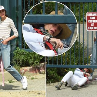 Andie MacDowell, daughters Margaret and Rainey Qualley sneak out of closed LA park