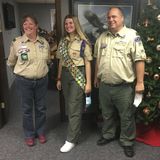 Boy Scouts celebrate the first group of female Eagle Scouts