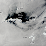 World's largest iceberg disintegrates into 'alphabet soup,' NASA photo shows