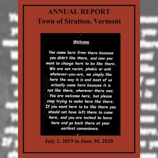 Stratton town report cover draws attention for all the wrong reasons