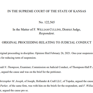 Kansas Supreme Court issues 1-year suspension to judge for racist, sexist remarks in courthouse - Kansas Reflector