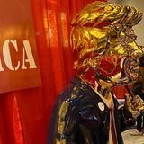 Golden Trump statue turns heads at CPAC