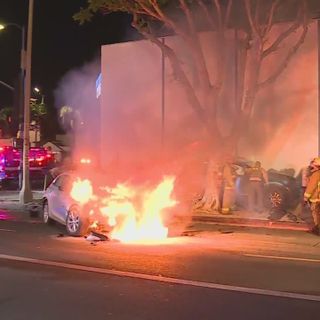 ‘Bystander’ motorist killed when vehicle being pursued by authorities crashes in Beverly Grove