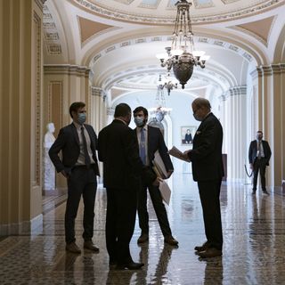 Dem split on jobless benefits slows relief bill in Senate