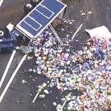 Alcohol Delivery Truck Overturns in Montgomery County, Trapping Driver