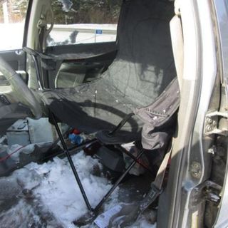 Wisconsin driver found using camping chair to operate seat-less vehicle