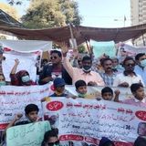 Activists protest illegal occupation of Christians' houses in Sanghar by 'land mafia'