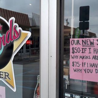 Denton's Legends Diner Threatens to Charge for Having to Explain Masks