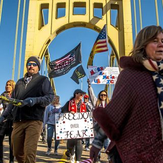 Conservative rally in Downtown Pittsburgh targets masks, election results