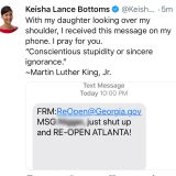 Atlanta mayor tweets photo of message where someone called her a racial slur