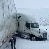 PHOTOS: 'Near-Miss!' When Semi Nearly Jackknives Into WYDOT Plow