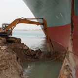 It 'Might Take Weeks' To Free Ship Stuck In Suez Canal, Salvage Company Says