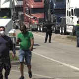 Big rigs block traffic on East Loop in apparent protest