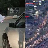 Free masks cause something not seen in a while: I-45 traffic jam